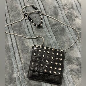 Black Stuart Weitzman Studded Crossbody